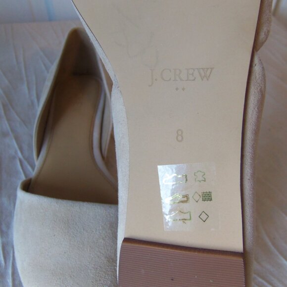 NEW J Crew Zoe D'Orsay Flats Tan Suede sz 8 - Picture 14 of 16